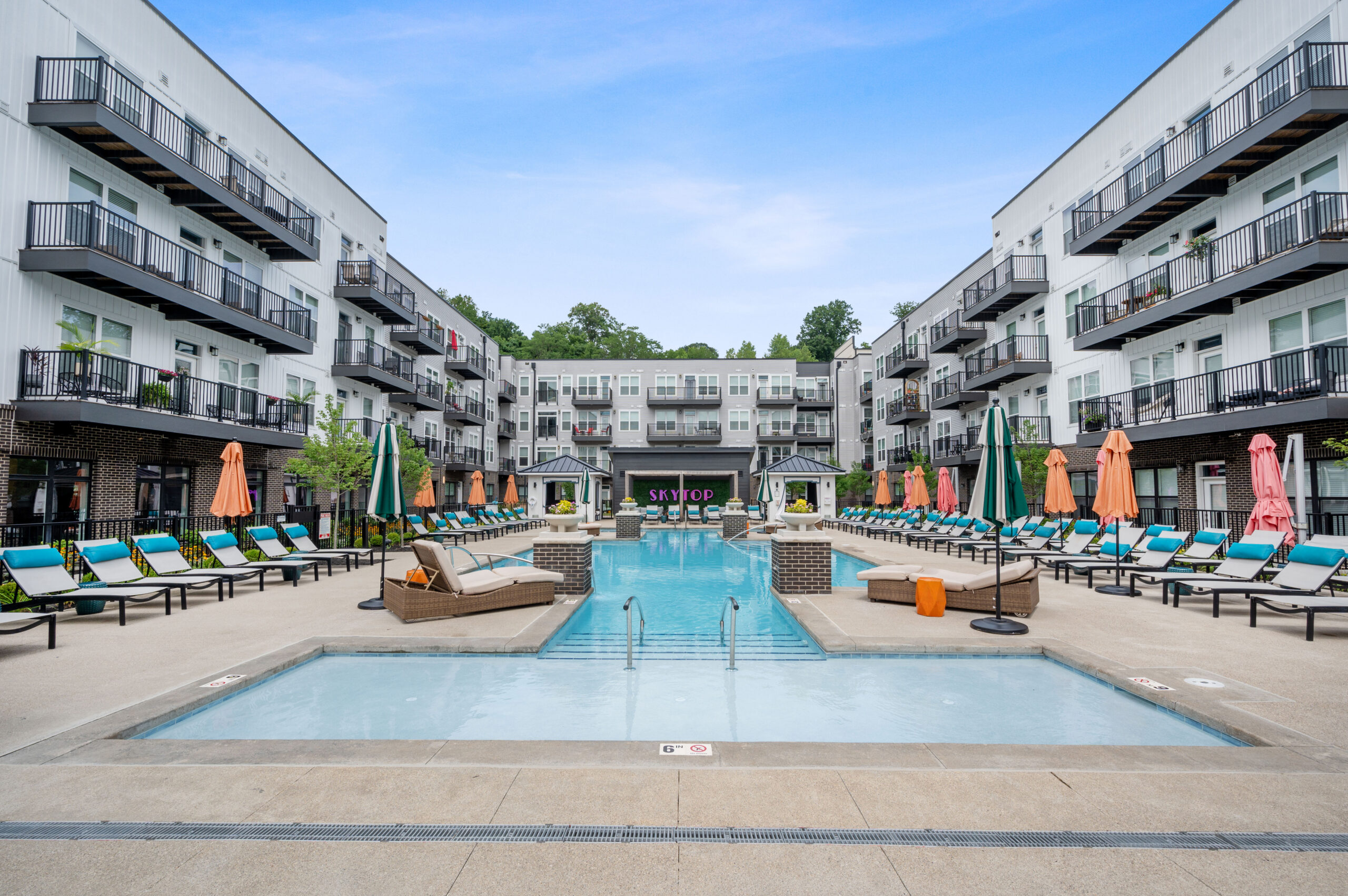 Skytop multifamily with pool