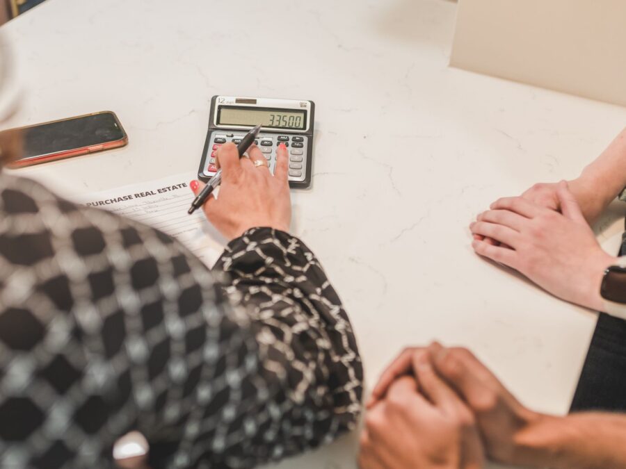 1031 DST investor reviewing tax documents with a financial advisor